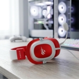 Havit Headphone Fone de Ouvido H2002d Red, Gamer, com Microfone, Falante 53mm, Plug 3, 5mm: compatível com XBOX ONE e PS4, HV-H2002d Cor Vermelho e Branco
