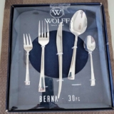 WOLFF Faqueiro de Aço Inox Viena 30 Peças – Mesa Posta – Itens Para Casa – Utensílios de Cozinha – Enxoval – Casamento – Decoração
