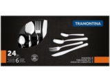 Jogo De Talheres Tramontina Colher Faca Garfo 24 Peças Búzios Inox Tramontina