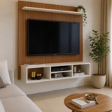Prateleira Estante Home Painel Tv Até 50 Ripado 3d Everest