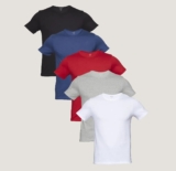 Kit Com 5 Camisetas Masculinas Lisa Multicolorida