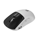 Mouse Gamer Sem Fio Logitech G PRO X2 SUPERSTRIKE LIGHTSPEED, 61g, Cliques Táteis Personalizáveis, USB-C, Preto e Branco – 910-007775