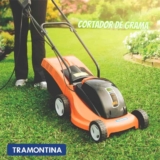 Cortador de Grama Elétrico Tramontina, 350 mm, 1300W, 220v coletor rígido e chassi de plástico