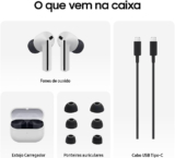 Fone de Ouvido sem Fio Samsung Galaxy Buds3 FE Cancelamento Ativo de Ruído, Galaxy AI