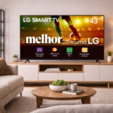 Smart TV 43″ LG Full HD 43LR6700 Processador α5 Ger6 AI Alexa integrado LG Channels webOS 23 compatível com Controle Smart Magic