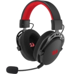 Headset Gamer Redragon Cragblade Pro Preto Sem Fio Bluetooth, USB 2.4GHz USB, 3.5mm Drivers 50mm Microfone Duplo 7.1 Surround Virtual PC, PS3, PS4, PS5, XBox One, Switch