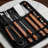 Kit Churrasco 360 De Aço Inoxidável Com 10 Peças