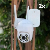 Kit 2 Câmeras Segurança Ip Interna Externa Wifi iCSee Infravermelho Prova D’Água – HW