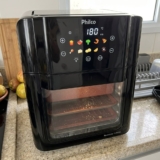 Philco PAF15C Fritadeira Air Fryer Oven 15 Litros Revestimento Redstone Porta Removível Luz Interna 10 Funções Preta