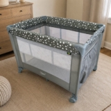Berço Portátil Infantil Cercado Desmontável Lune Maxi Baby – CINZA