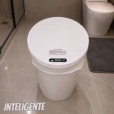 Lixeira Inteligente com Sensor 16L Cor Branco Durável e Moderna para Residencial e Comercial