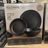 Aparelho De Jantar 20 Peças Preto Acetinado Alleanza