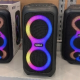 Caixa de Som Bluetooth Caixinha Grande 2 Altos Falantes 10w-hz 5.0 Boombox Com Radio Fm E Entrada Usb Pendrive