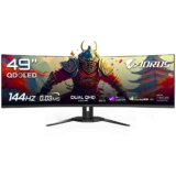 Monitor Gamer Gigabyte AORUS QD-OLED 49″, Dual QHD, 144Hz, 0.03ms, FreeSync Premium Pro, HDR 400, USB-C, Altura Ajustável, Som Integrado – CO49DQ-SA