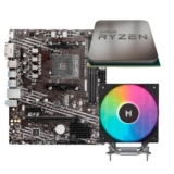 Placa Mãe MSI A520M-A PRO + Processador AMD Ryzen 5 5500F + Air Cooler MACH1 ARTIC