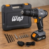 Parafusadeira e Furadeira de Impacto Wap Wf 12k4.2 com Indicador de Nível de Bateria e Maleta