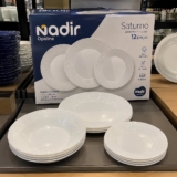 Aparelho Jantar Saturno Nadir Opaline 12 Peças Cor Branco