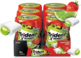 Chiclete Trident XSenses Morango Lime Sem Açúcar Garrafa – Caixa com 6 unid. de 54g