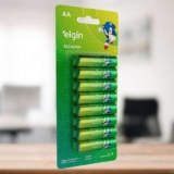Pilha Alcalina AA Blister Elgin 1,5V 16 Unidades