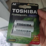 Pilha Recarregável AA 1,2V 2600mAh TNH6GAE TOSHIBA (Cartela com 2 unid.)
