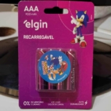 Pilha recarregável AAA 900mAh Elgin com 4 unidades Palito