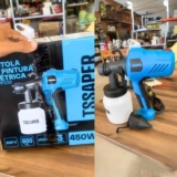 Pistola De Pintura Elétrica Pulverizadora de Tinta c/ compressor 450w Bico Metal – TSSAPER