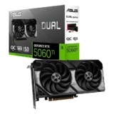 Placa de Vídeo ASUS DUAL RTX 5060 TI O16G NVIDIA GeForce, 16GB GDDR7, 2602MHz, 128 bits, OpenGL4.6, DLSS 4, Ray Tracing – 90YV0MH0-M0NA00
