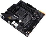 Placa-Mãe ASUS TUF Gaming B550M-PLUS AM4 mATX — Suporte Ryzen, PCIe 4.0, M.2 NVMe, DDR4, HDMI/DP, LAN Gigabit, Durabilidade Militar para PC Gamer
