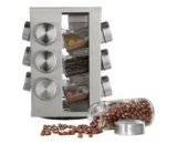 Porta Tempero Giratório Inox 12 Potes Quadrado Prata – Dubai