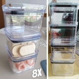 Potes Herméticos Amobox Acrílico Transparente 8 Unid. 500ml