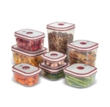 Potes Herméticos Electrolux de Plástico Vermelho/ Branco Retangular com 8 Unidades