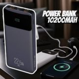 Power Bank 10200mAH, Bateria Portátil Universal, Carga Rápida, Display Indicador, Entradas Micro USB e USB-C, 2 Portas USB-A, Preto, PB102BK, ELG