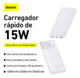 Powerbank Baseus 10000mah 15w Display Digital Carga Rápida