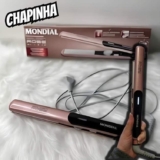 Prancha Alisadora Chapinha de Cabelo Mondial Golden Rose P-20 Ceramica Bivolt