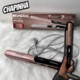 Prancha Alisadora Chapinha de Cabelo Mondial Golden Rose P-20 Ceramica Bivolt