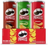 Pringles Pack Promo Salgadinho de Batata Frita 3 Sabores – Original, Creme e Cebola e Churrasco