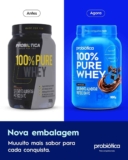 Probiótica 100% Pure Whey Nova Fórmula – 900G Chocolate (Embalagem pode variar)