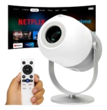 Projetor R1 Smart Tv Android Wifi6 390 Ansi Lumens Bluetooh Branco 127/220v