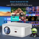 Projetor ThundeaL TD92 Pro, 1080P, Suporte 4K, 6500 Lumens, Android, 5G Wifi