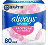 Protetor Diário Always Com Perfume – 80 unidades