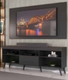 Rack com Painel TV 65″ Retrô Flórida Up Multimóveis MP1042 Preto