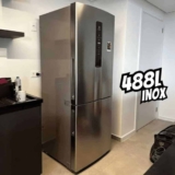 Refrigerador com Congelador Inverter Electrolux IB55 488 L em Aço Inoxidável 220V