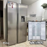Refrigerador Side By Side Philco 486l Inox Eco Prf504id 127v Cor Aço