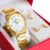 Relógio Champion Feminino Dourado Analógico Prova D’agua CN26028W + Kit Colar e Brincos
