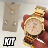 Relógio Champion Feminino Dourado Prova D´água Original