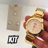 Relógio Champion Feminino Dourado Prova D´água Original