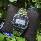 Relógio Unissex Casio Digital Esportivo A158wa-1df Prata Retrô Vintage Pulseira em Aço Inoxidável