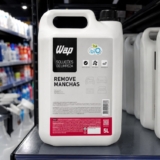 Removedor de Manchas de Tecidos e Estofados 5 Litros WAP REMOVE MANCHAS, Branco e Rosa