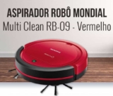 Robô Aspirador de Pó MultiClean, Mondial, Vermelho/Preto, 30W, Bivolt – RB-09