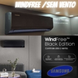 Samsung Ar-condicionado Split Inverter WindFree Black Edition Sem Vento 12.000 BTUs Frio AR12CVFCABTNAZ 220V
